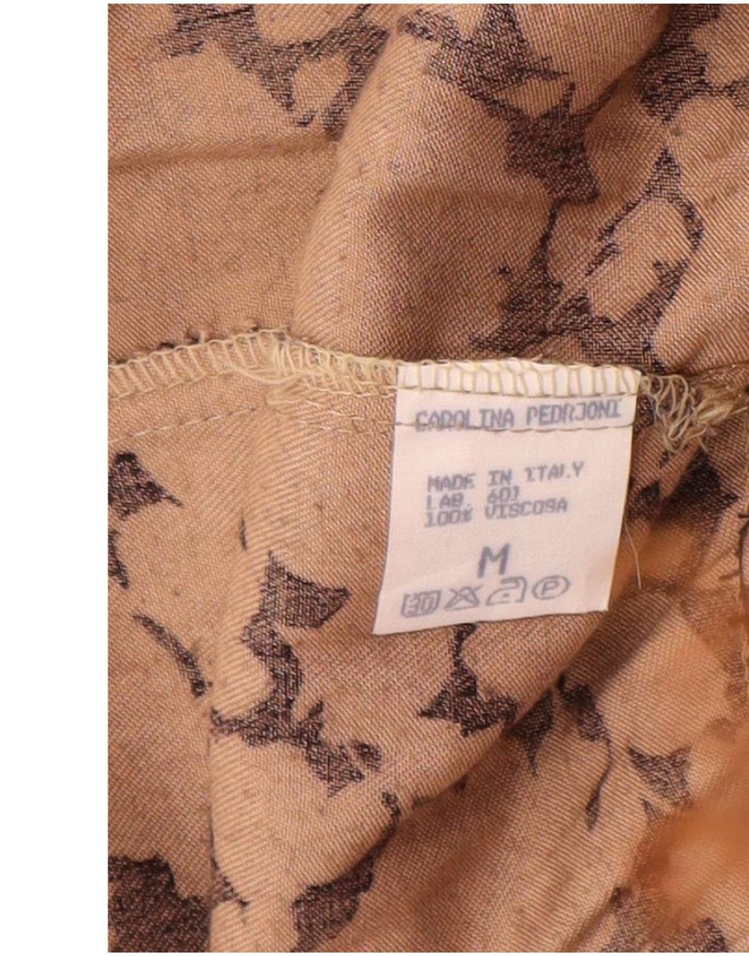 VINTAGE ženska suknja A-kroja srednje veličine W30 smeđa cvjetna viskoza