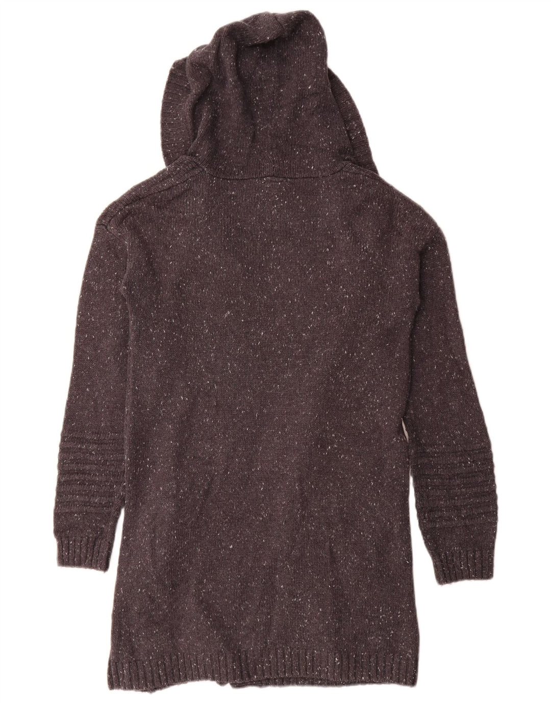 Rip Curl ženski dugački otvoreni kardigan pulover UK 14 srednje sivo s pjegama