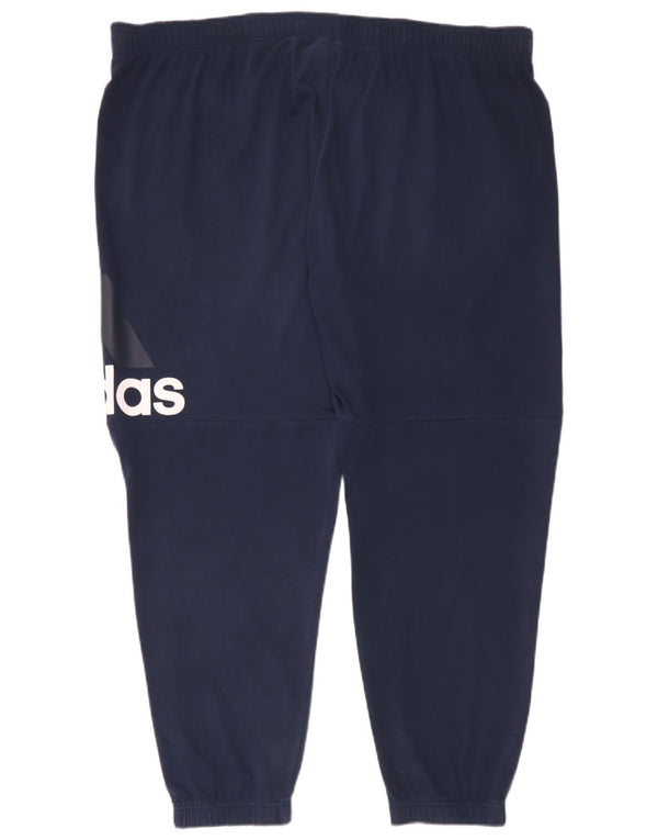 Adidas muške trenirke s grafičkim motivima, džogeri 3XL, tamnoplavi pamuk