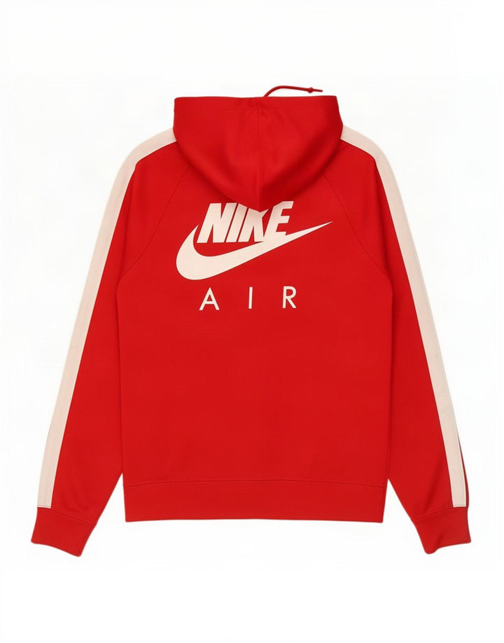 Nike muški pulover s kapuljačom s patentnim zatvaračem mali crveni poliester u blokovima boja