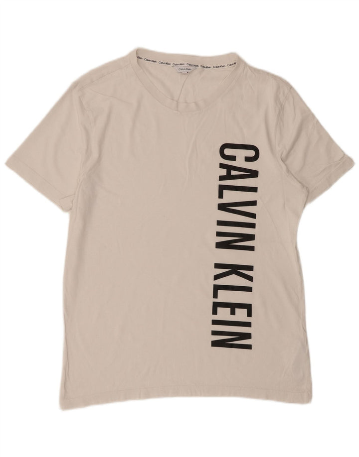 Srednji bijeli pamuk muške majice s grafičkim motivima Calvin Klein
