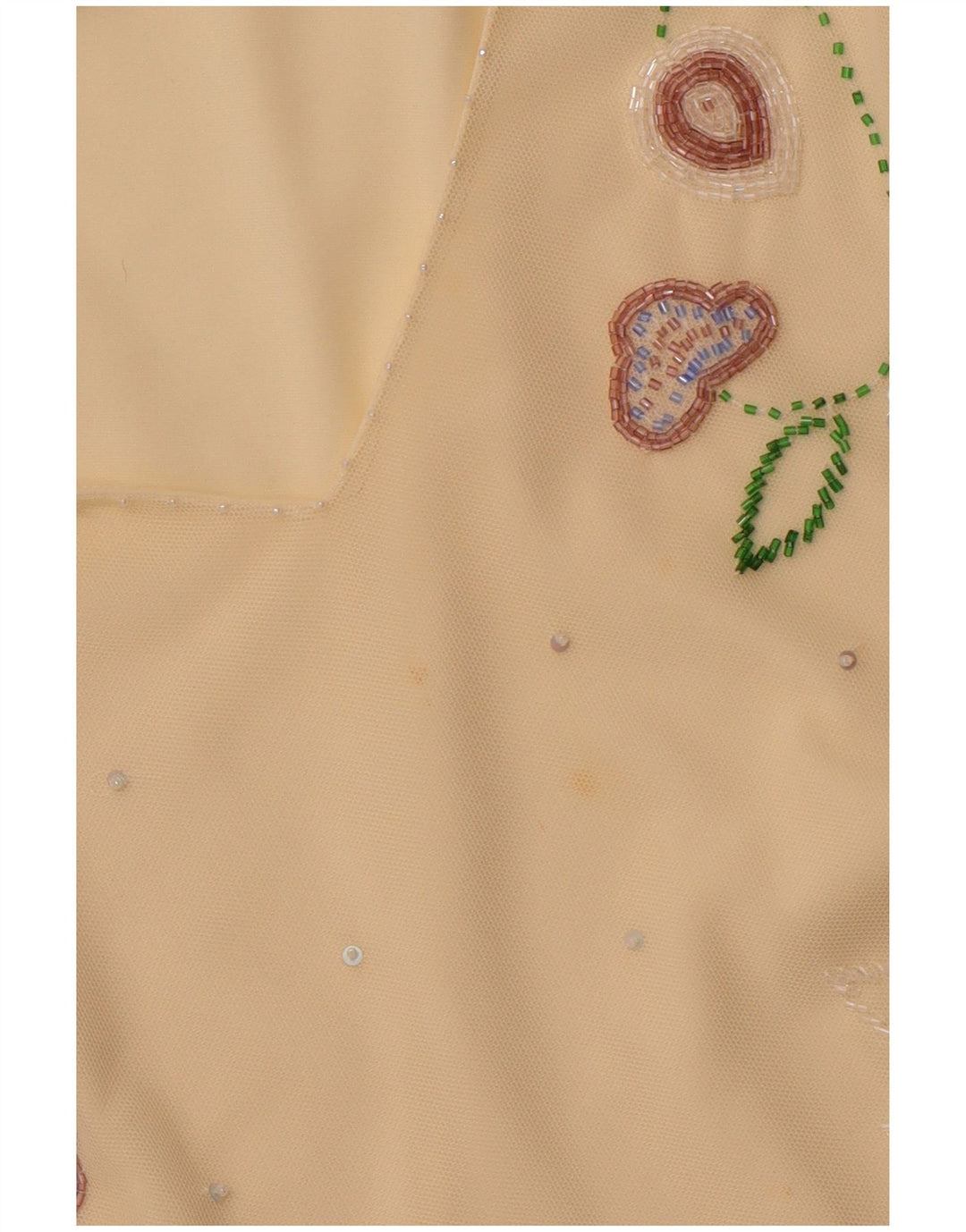 COAST Prozirna ženska majica kratkih rukava UK 16 Veliki žuti poliester