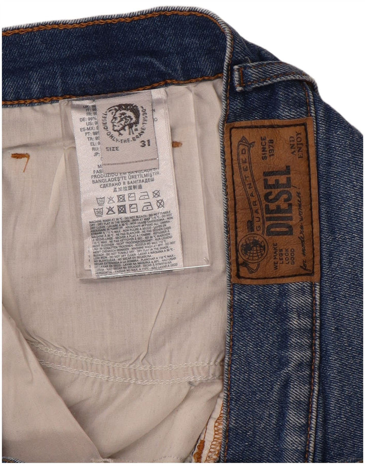 DIESEL Ženske kratke traper hlače s oštećenim izgledom W31 Srednje plavi pamuk