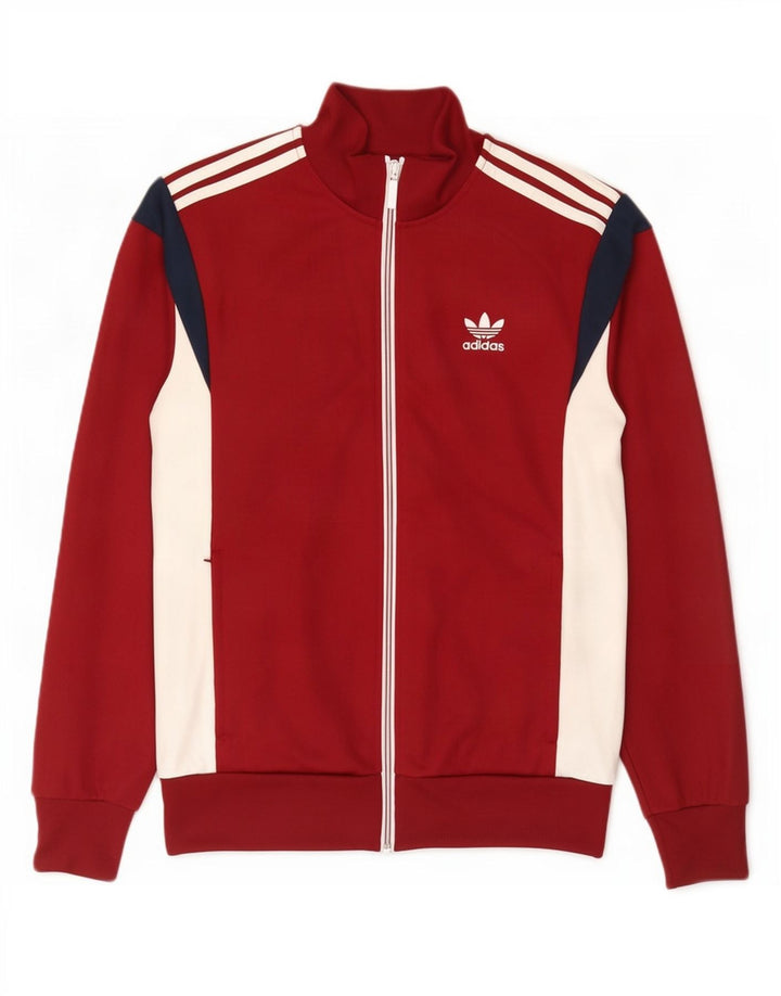 Adidas muška gornja jakna trenirke srednje tamnocrvene boje