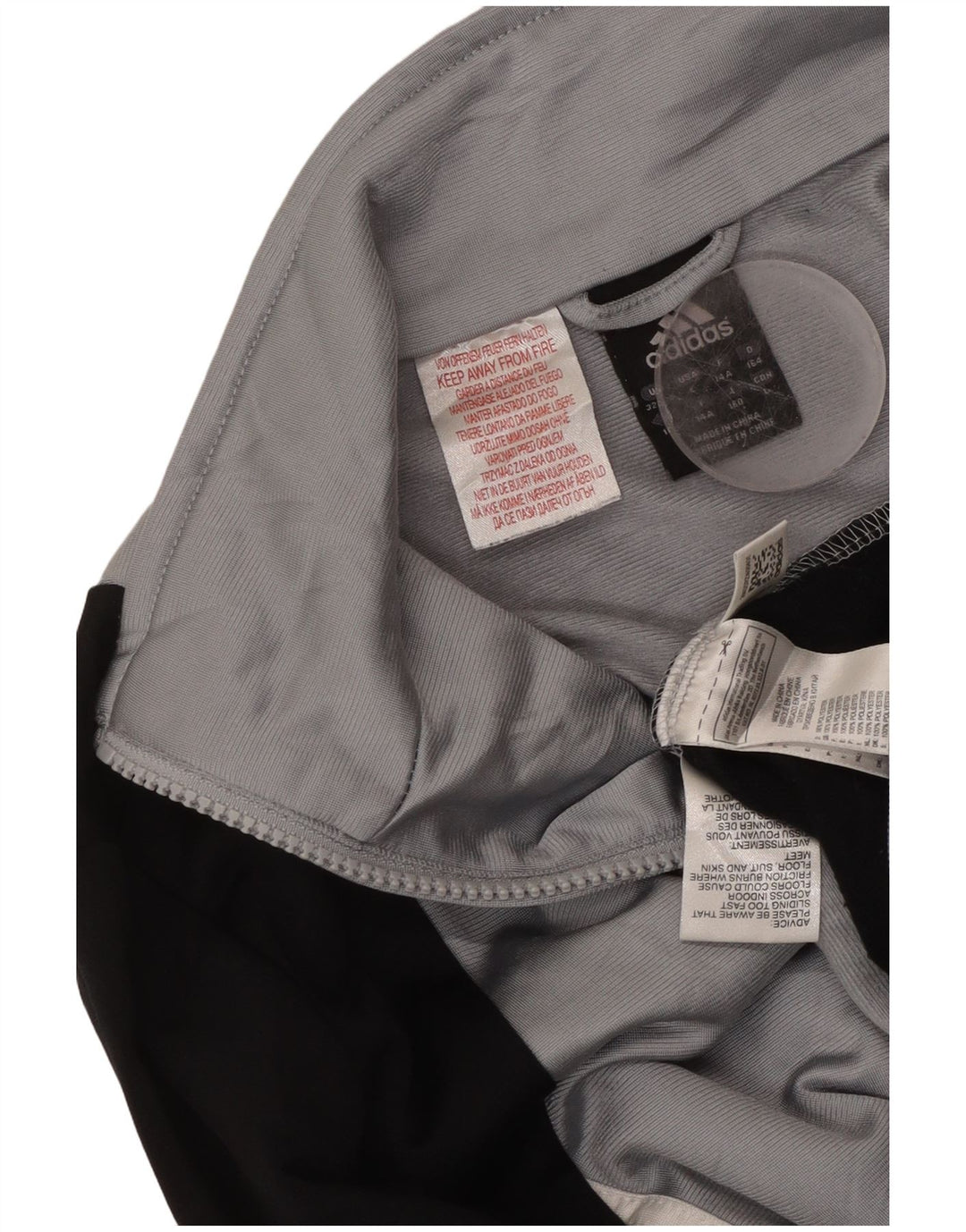 ADIDAS Gornja jakna trenirke za dječake 13-14 godina Sivi poliester u boji