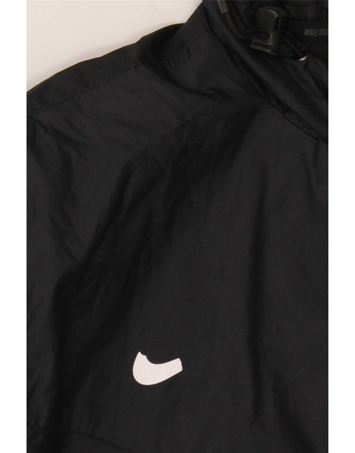 Nike Muška kišna jakna s kapuljačom UK 38 Srednje crni najlon