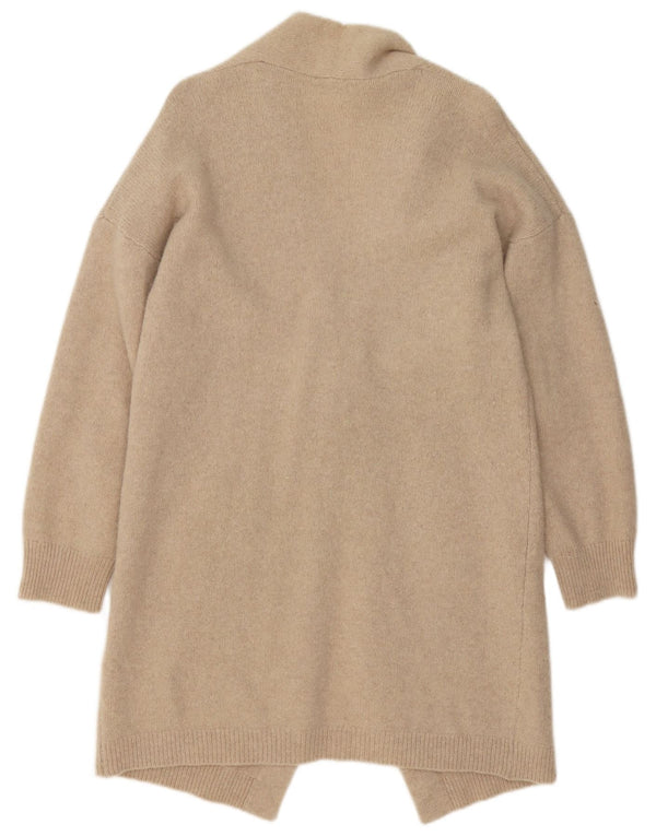 Benetton ženski dugi kardigan pulover UK 14 Large Beige Wool