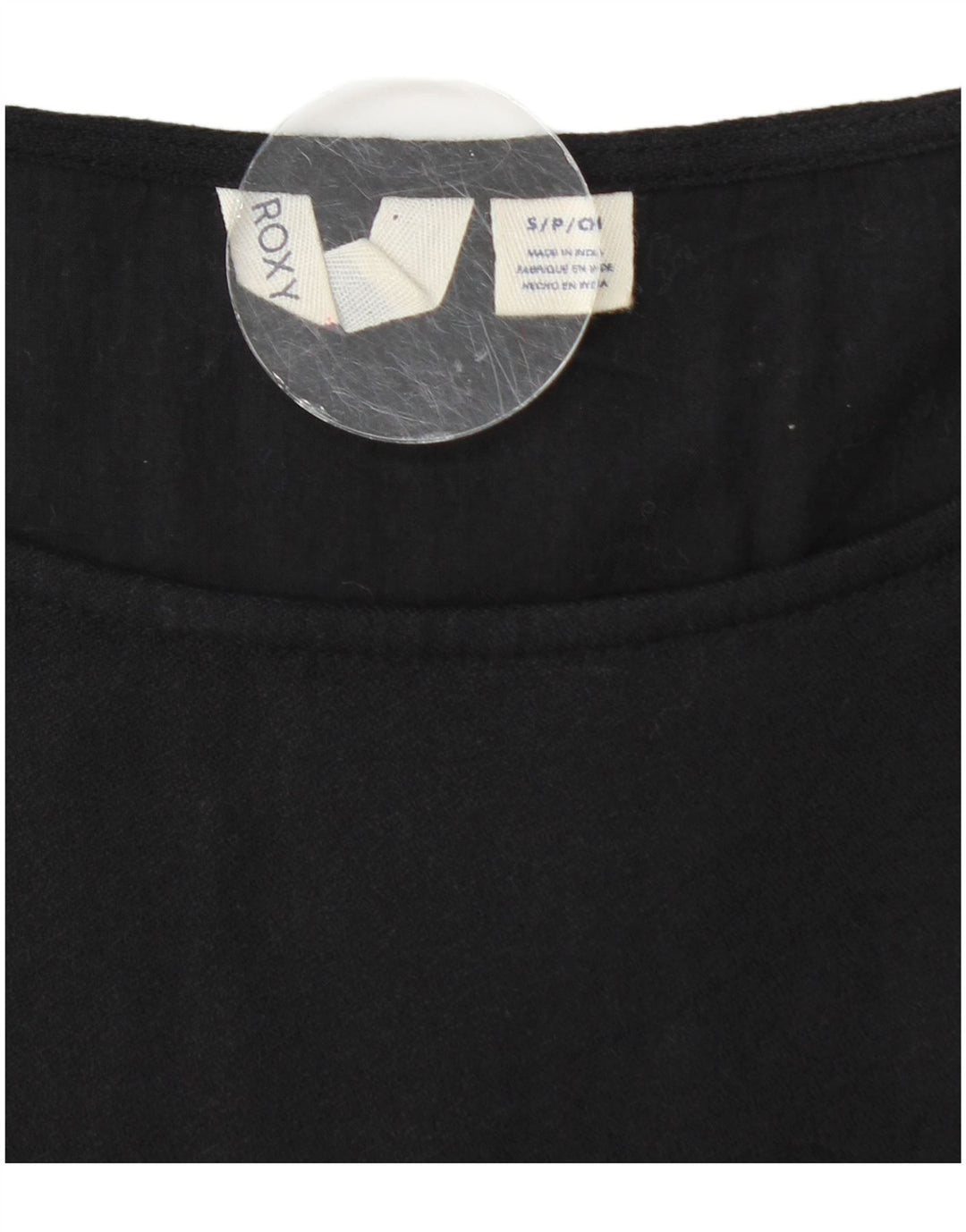 ROXY ženska haljina A-kroja dugih rukava UK 10 Mala crna pamuk