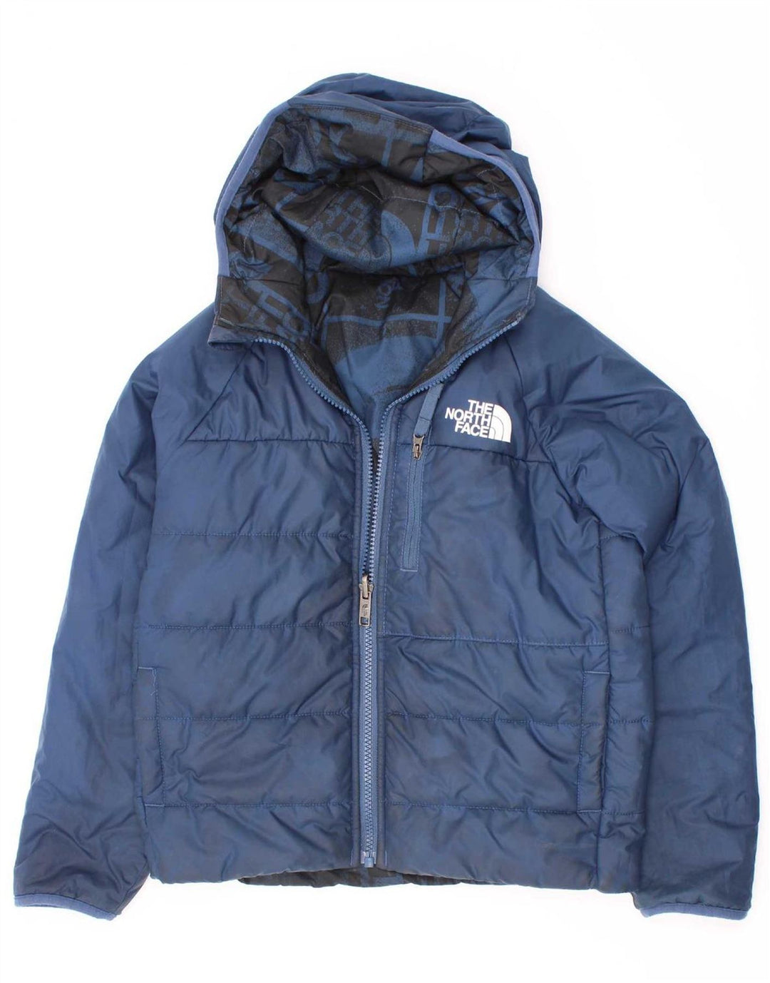 The North Face Boys Graphic dvostruka podstavljena jakna 7-8 godina Mala plava
