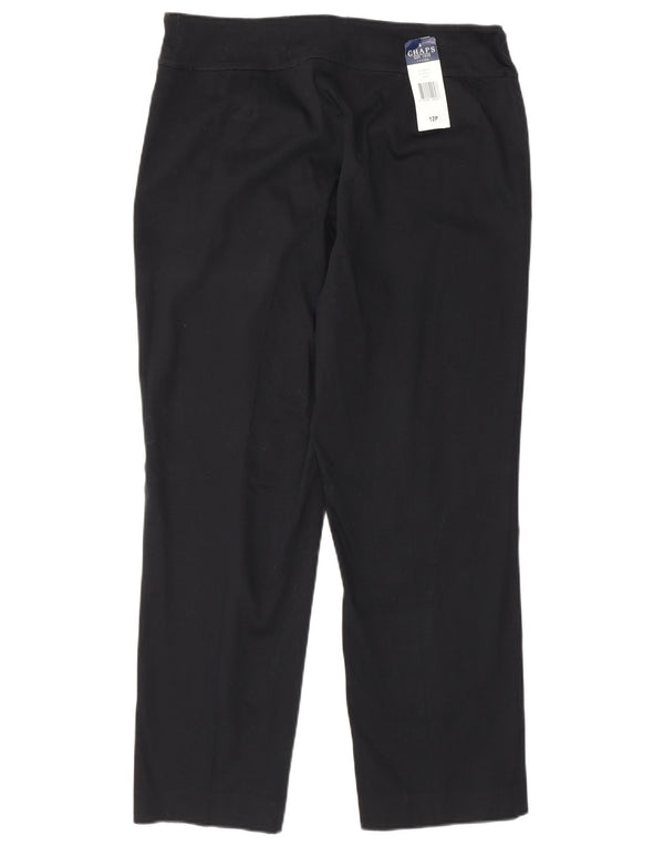 Chaps ženske ravne chino hlače US 12 Large W32 L27 crne