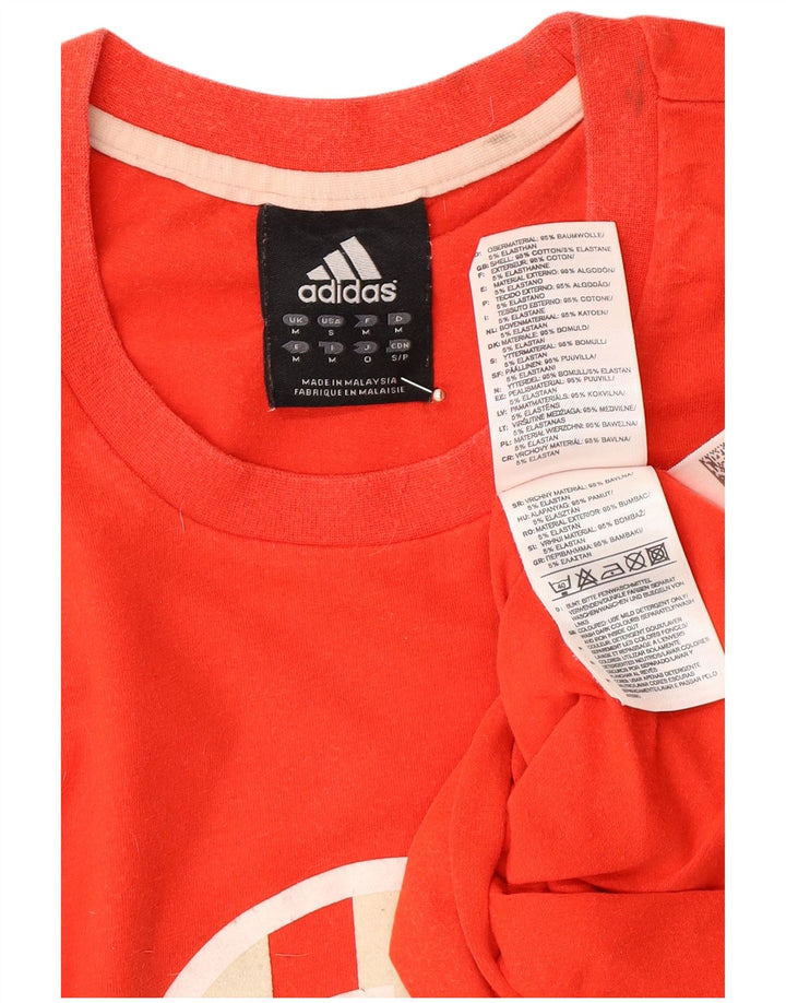 ADIDAS muška grafička majica dugih rukava srednje crvene boje, pamuk