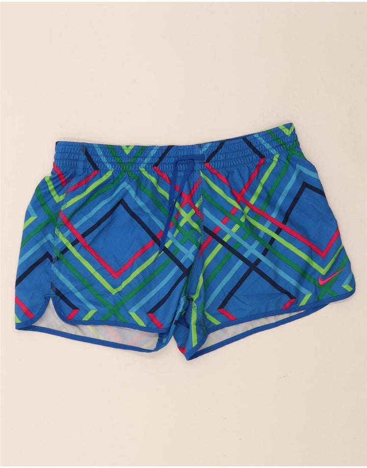 NIKE Womens Swimwear US 8/10 Small Blue Argyle/Diamond Polyester Vintage Nike and Second-Hand Nike from Messina Hembry 