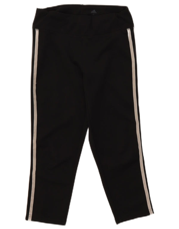 Adidas ženske Aeroready Capri tajice UK 8/10 male crne poliesterske