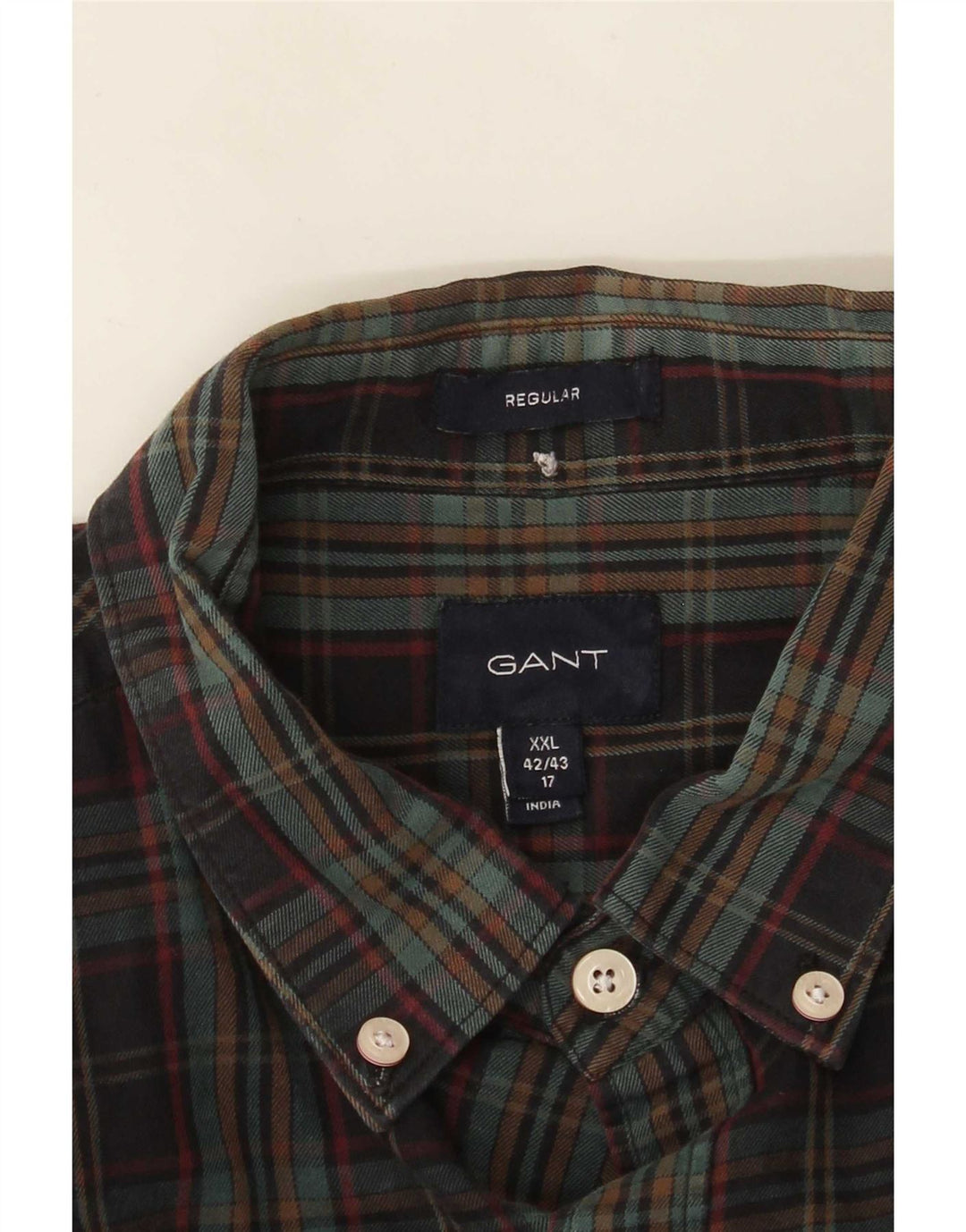 Gant muška flanelska košulja standardnog kroja veličina 42/43 17 2XL višebojni karirani