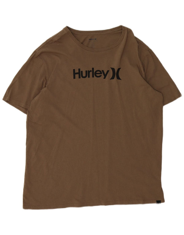 Muška majica s grafičkim motivima Hurley, XL, kaki pamuk
