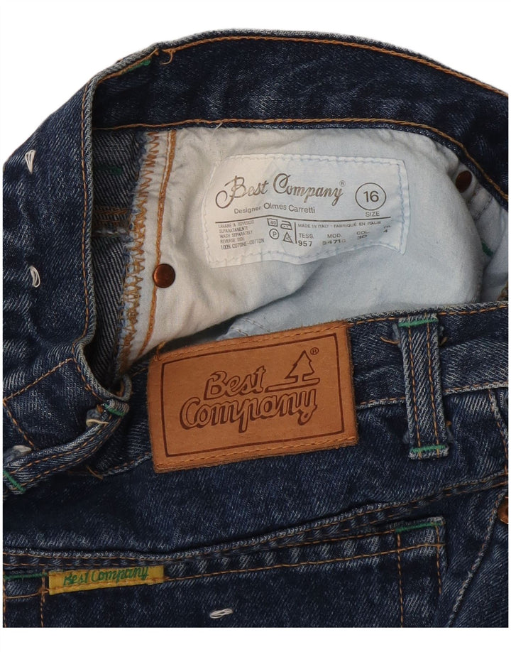 BEST COMPANY Sužene traperice za djevojčice 15-16 godina W30 L32 tamnoplavi pamuk