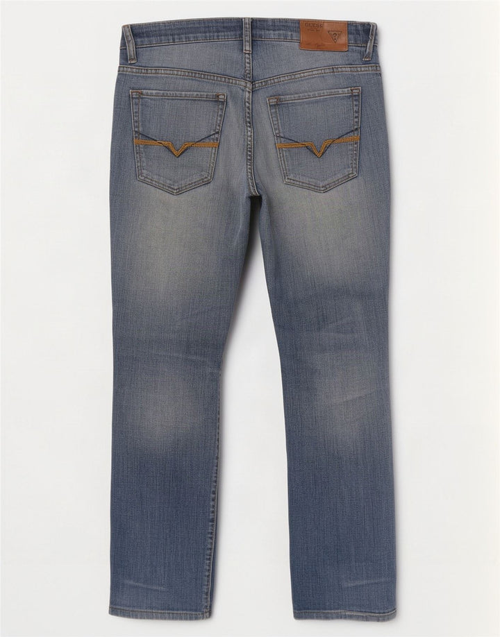 Guess muške ravne traperice W32 L29 plavi pamuk