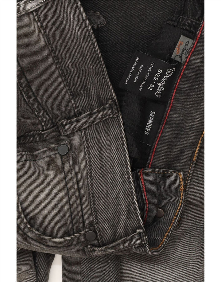 WRANGLER muške ravne traperice Skanders W32 L29 sivi pamuk