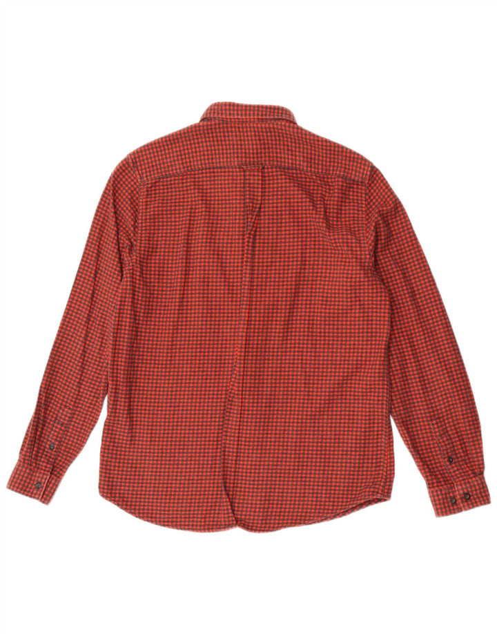 Ben Sherman muška flanelska košulja velika crvena pamuk s ptičijim zubima