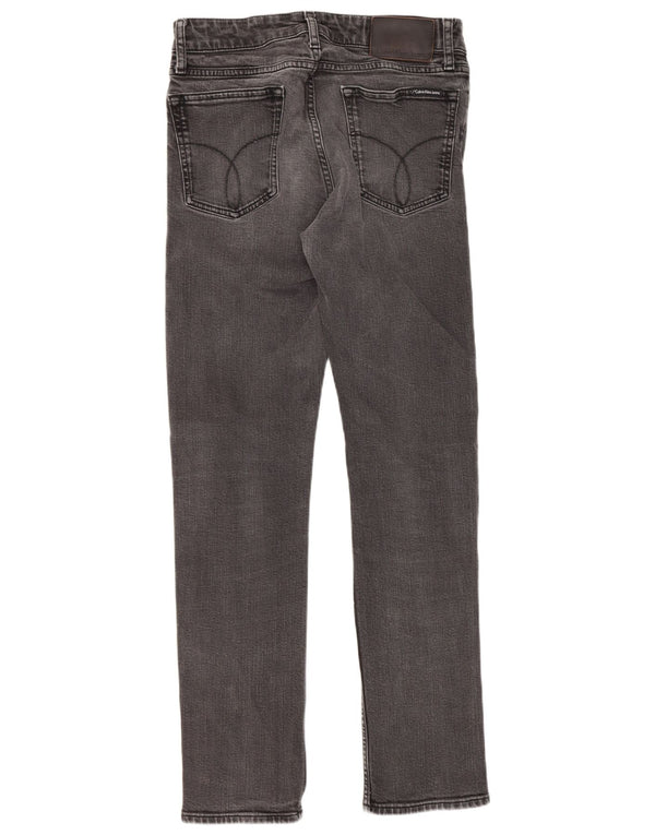 Ženske uske uske traperice Calvin Klein W28 L30 sivi pamuk