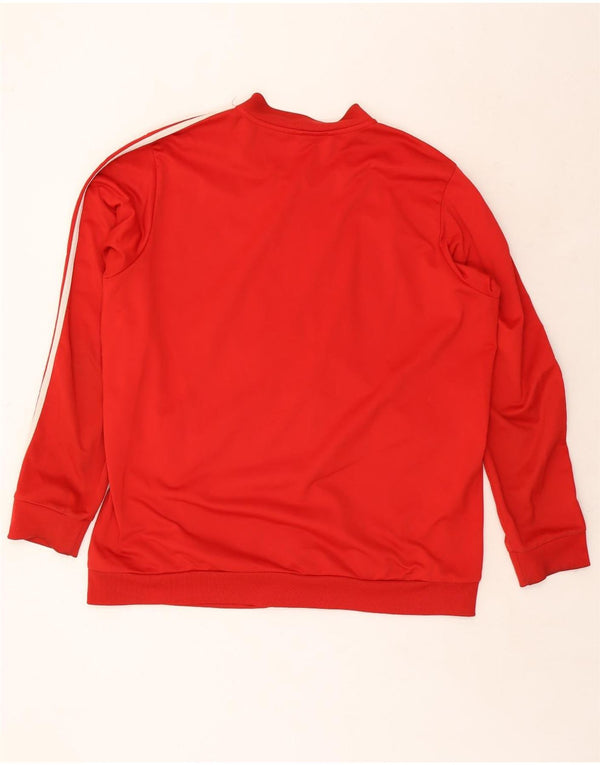ADIDAS Mens Tracksuit Top Jacket 2XL Red Polyester