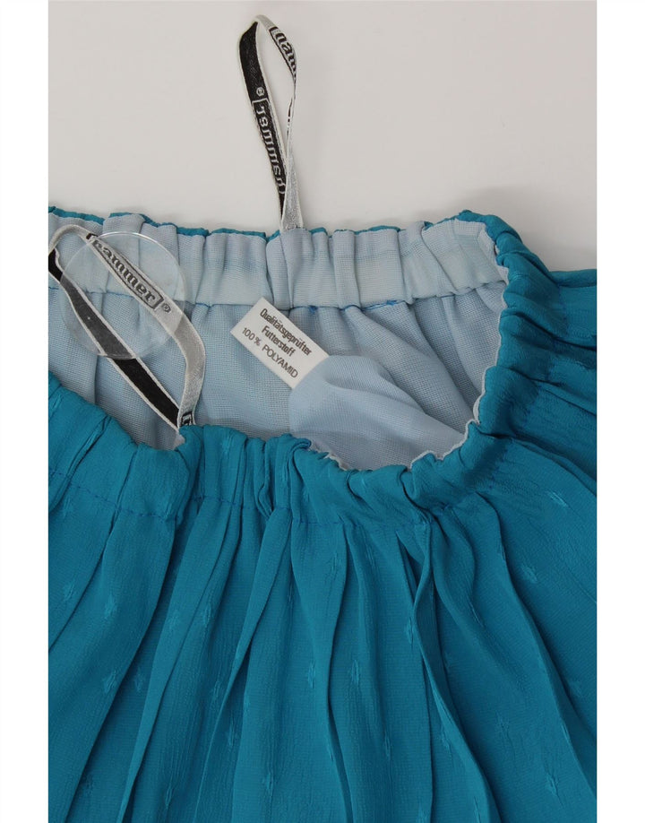 HAMMER Womens Pleated A-Line Skirt W26 Small Blue Spotted Polyamide Vintage Hammer and Second-Hand Hammer from Messina Hembry 
