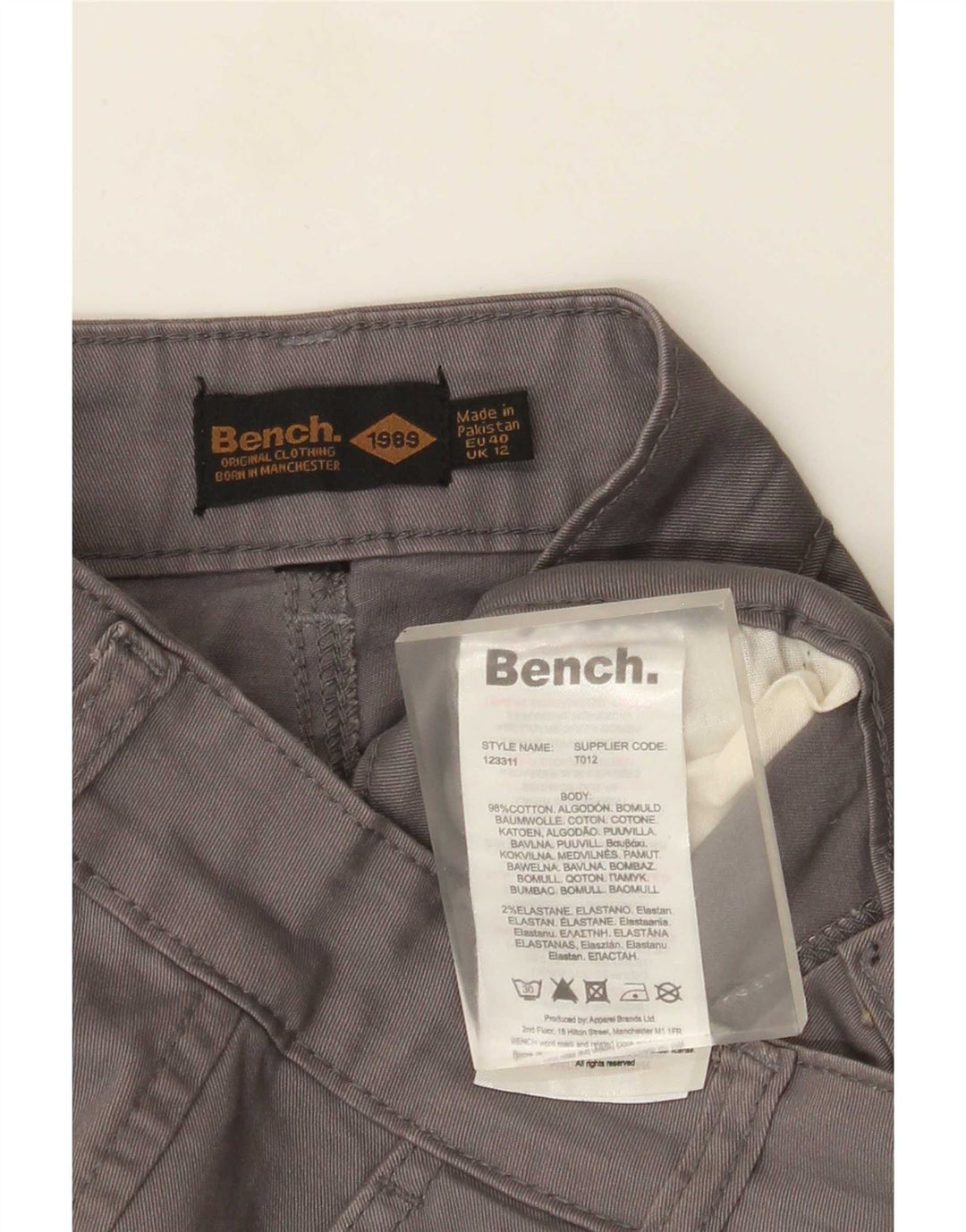 Bench Ženske Cargo kratke hlače UK 12 srednje W30 sivi pamuk