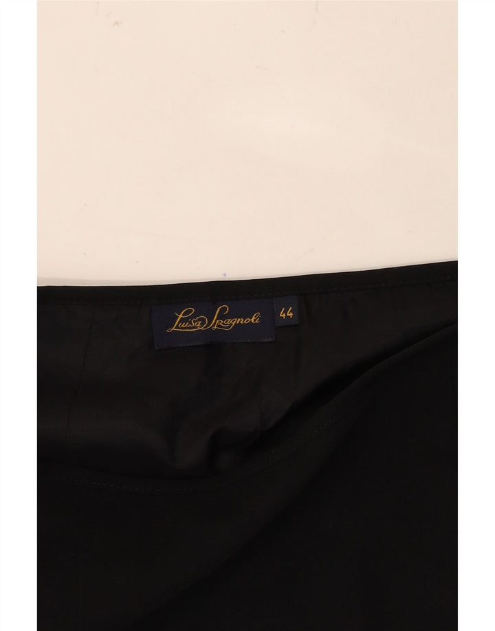 LUISA SPAGNOLI Womens Midi Skirt IT 44 Medium W28  Black Polyester Vintage Luisa Spagnoli and Second-Hand Luisa Spagnoli from Messina Hembry 