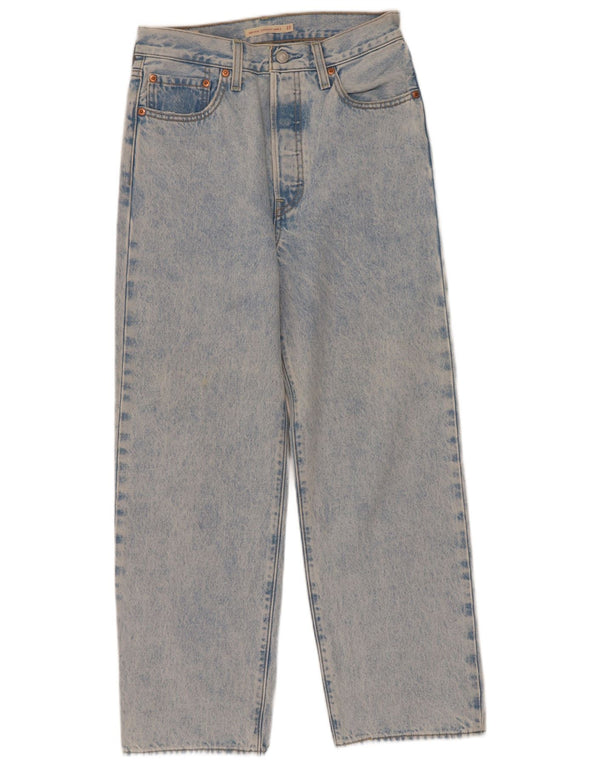 Levi's ženske ravne traperice visokog struka Acid Wash W27 L26 Plave