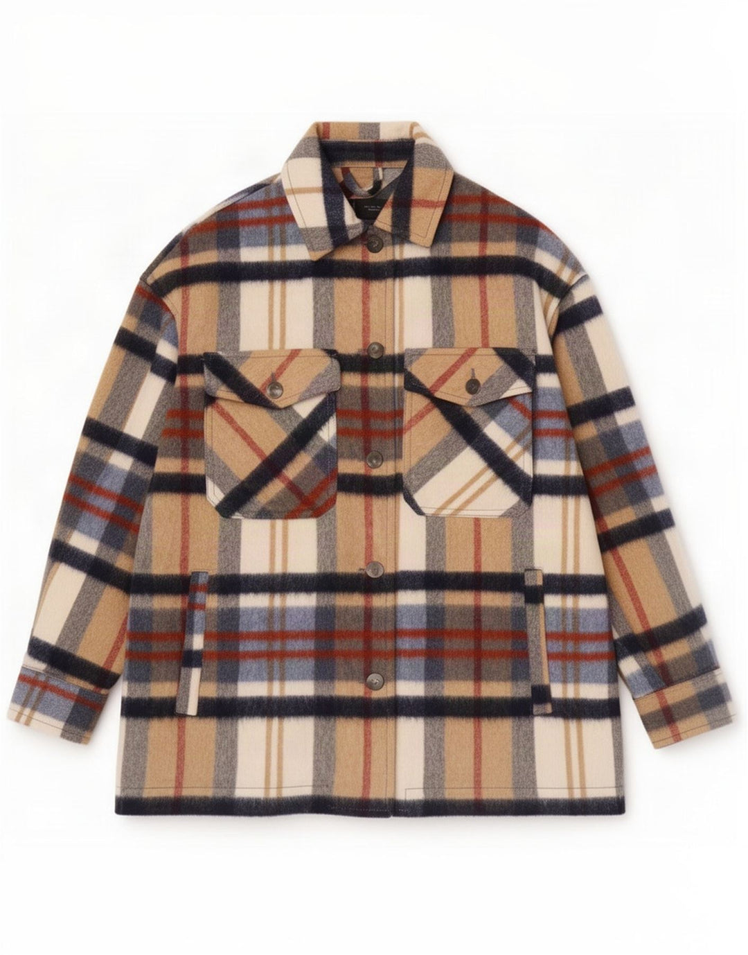 Zara Womens Utility Jacket UK 10 Small Multicolored Check Polyamide