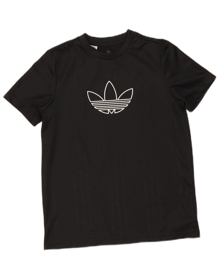 Adidas majica s grafičkim motivima za dječake 12-13 godina, crna poliester