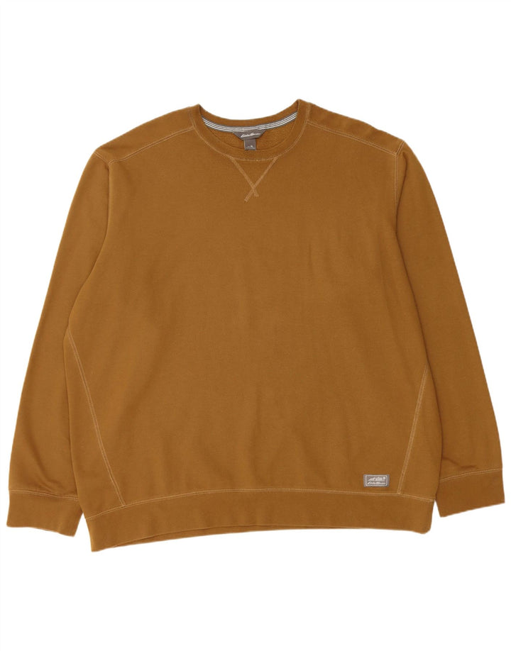 EDDIE BAUER Muški džemper XL smeđi pamuk
