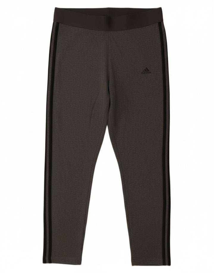 ADIDAS Womens Leggings UK 16/18 Large  Grey