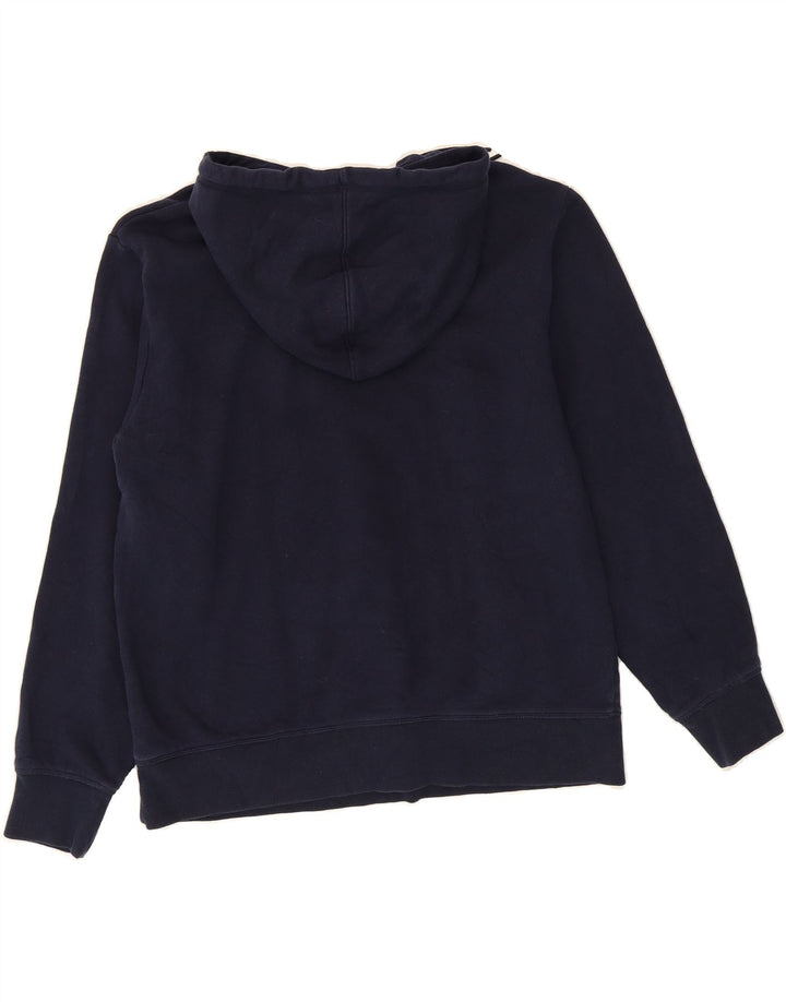 REEBOK Mens Graphic Hoodie Jumper Medium Navy Blue Cotton Vintage Reebok and Second-Hand Reebok from Messina Hembry 