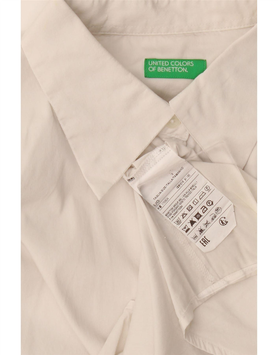 Benetton ženska košulja UK 16 velika bijela pamuk