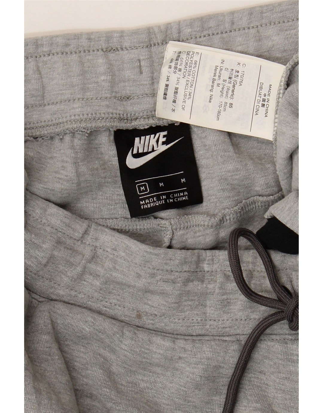Nike muške trenirke, hlače za trčanje srednje sive boje, pamuk