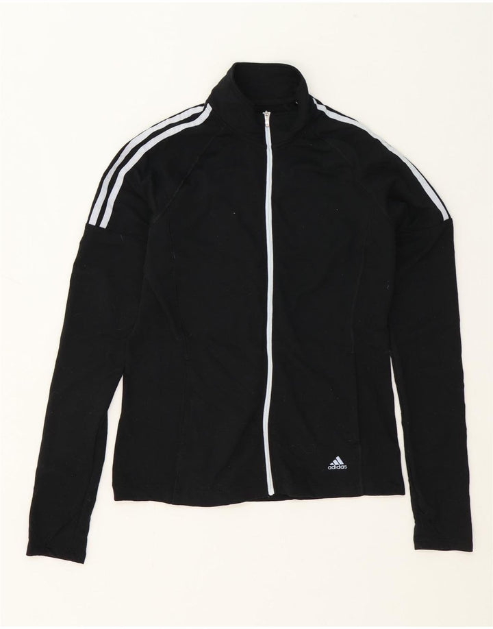 ADIDAS Womens Golf Tracksuit Top Jacket UK 10 Small Black Polyester Vintage Adidas and Second-Hand Adidas from Messina Hembry 
