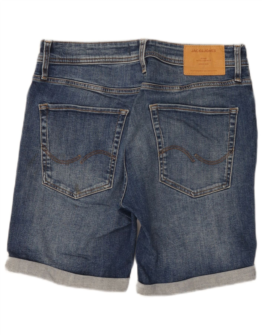 JACK & JONES Muške traper kratke hlače male W29, plavi pamuk