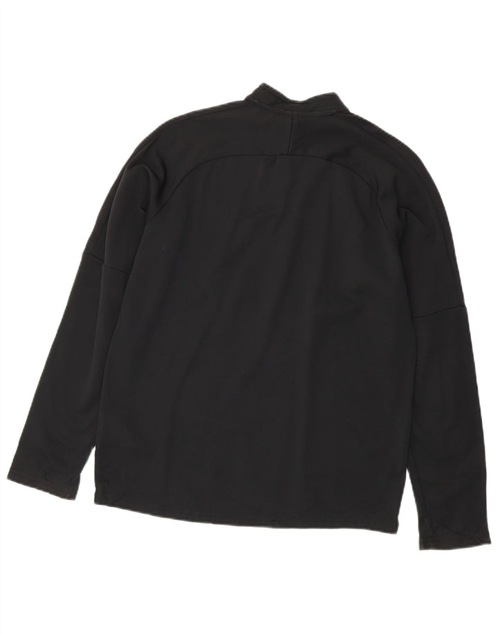 Nike Boys Dri Fit Zip Neck Pulover Top Trenirka 13-14 Years XL Black
