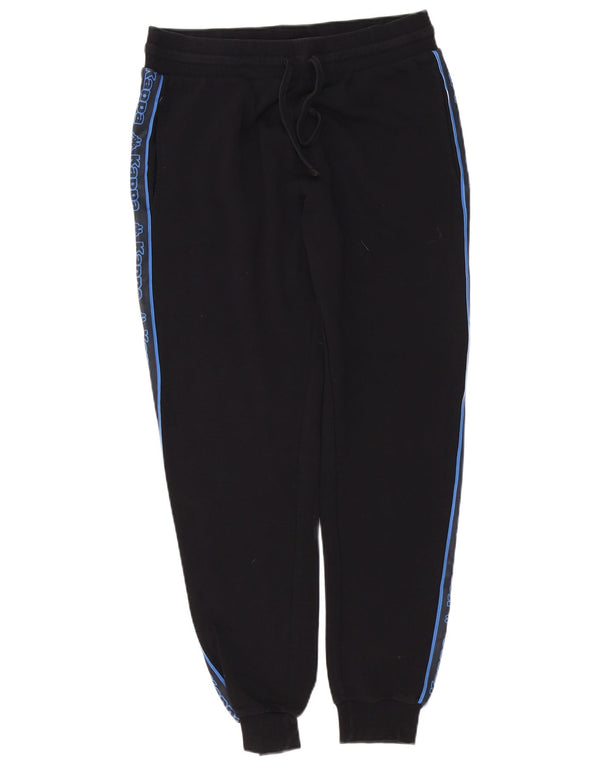 Kappa Mens Tezenis Graphic Trenirka Hlače Joggers Srednji crni pamuk