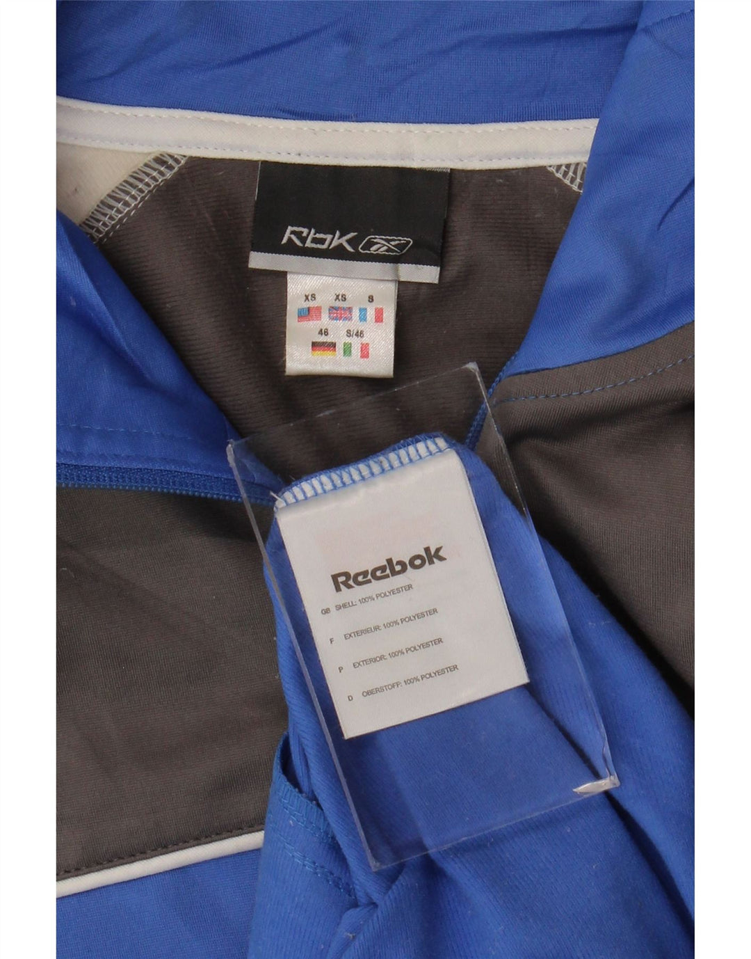 Reebok muška gornja jakna trenirke XS plavi poliester u boji