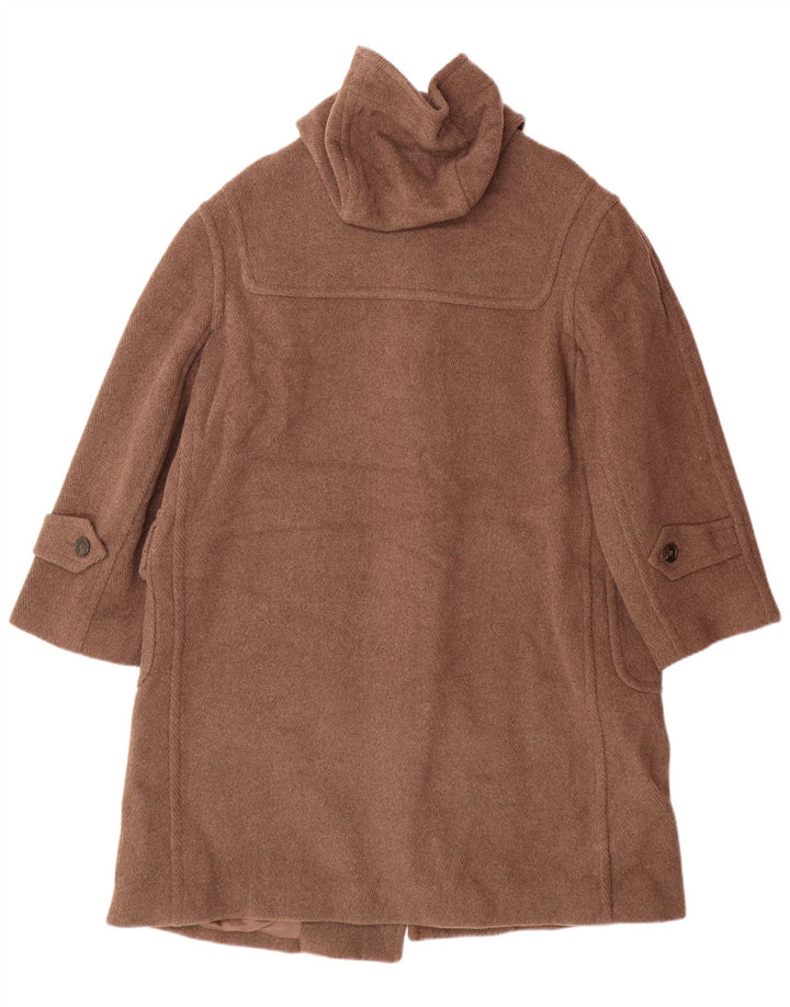 Jones New York ženski duffle kaput s kapuljačom UK 14 srednje smeđe vunene klasične