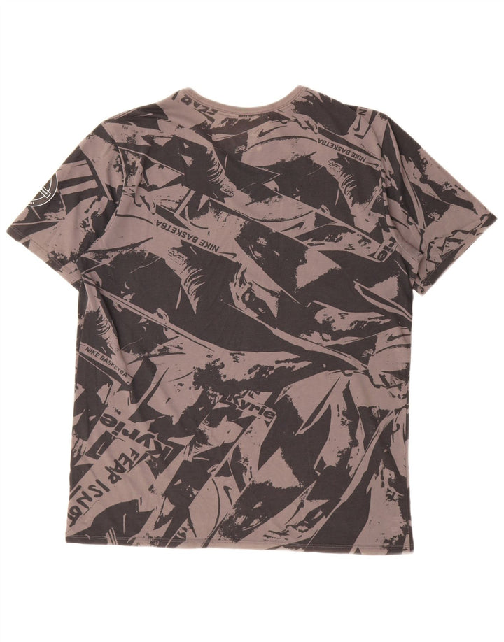 Nike Dri Fit majica kratkih rukava s apstraktnim uzorkom velika siva