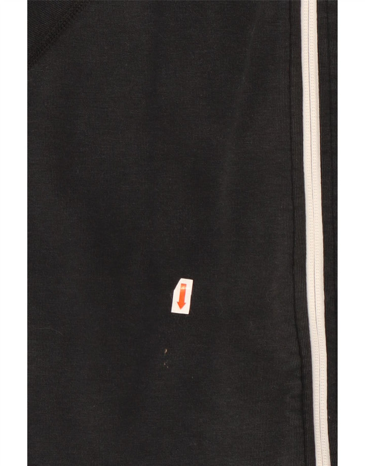 NIKE ženski pulover s kapuljačom na patentni zatvarač UK 16 veliki crni pamuk