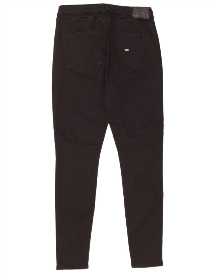 TOMMY HILFIGER Ženske uske traperice W30 L30 crni pamuk