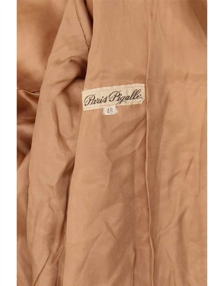 Vintage ženska vojna jakna od brušene kože IT 48 XL smeđa