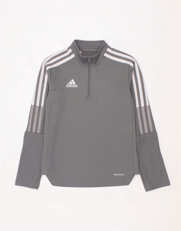Adidas Top trenirka za dječake Aeroready zip izrez 7-8 godina siva