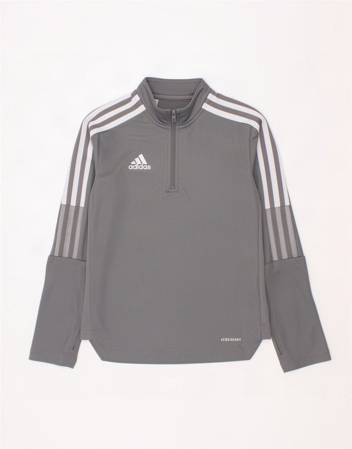 Adidas Top trenirka za dječake Aeroready zip izrez 7-8 godina siva