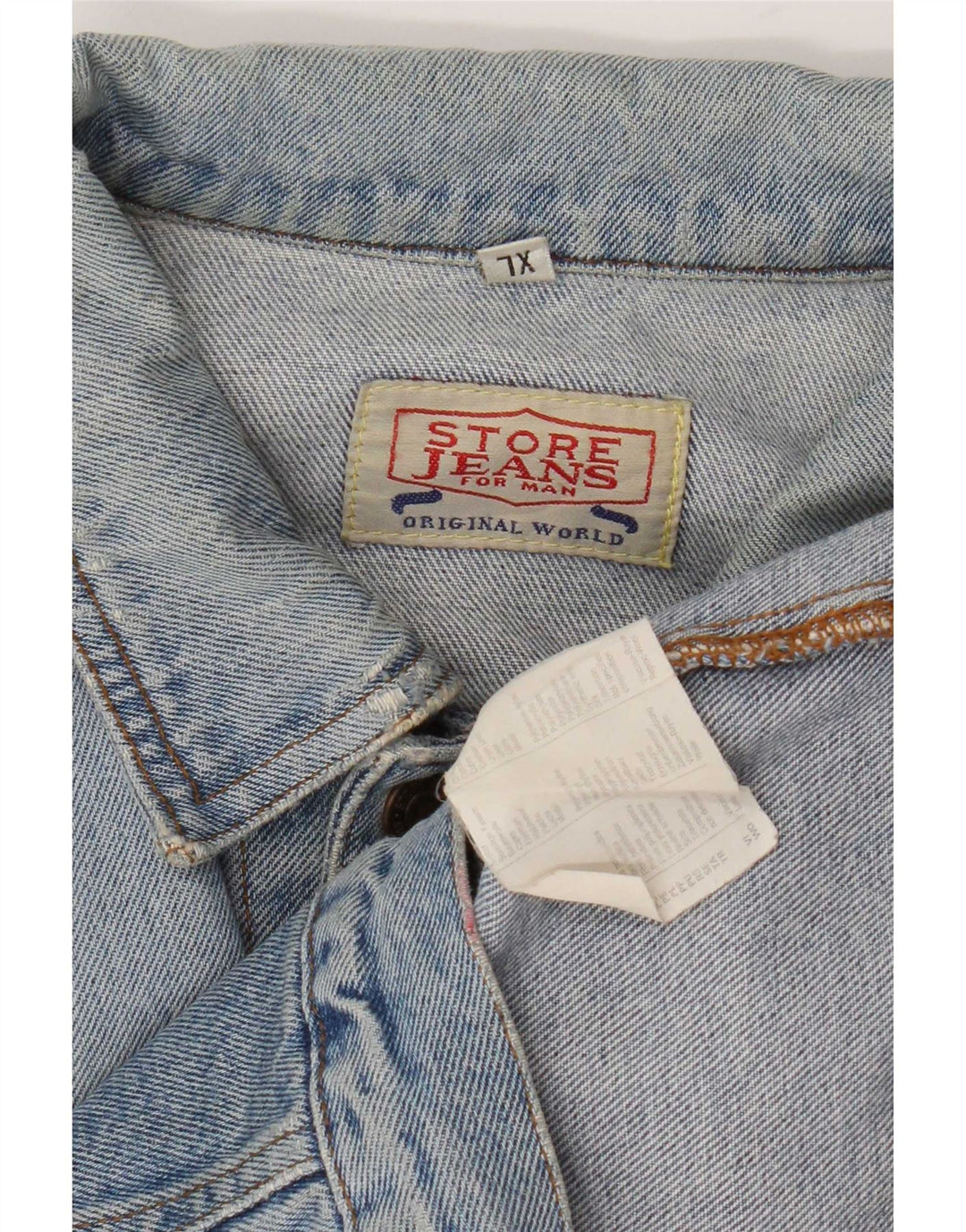 Vintage muška traper jakna UK 42 XL plavi pamuk
