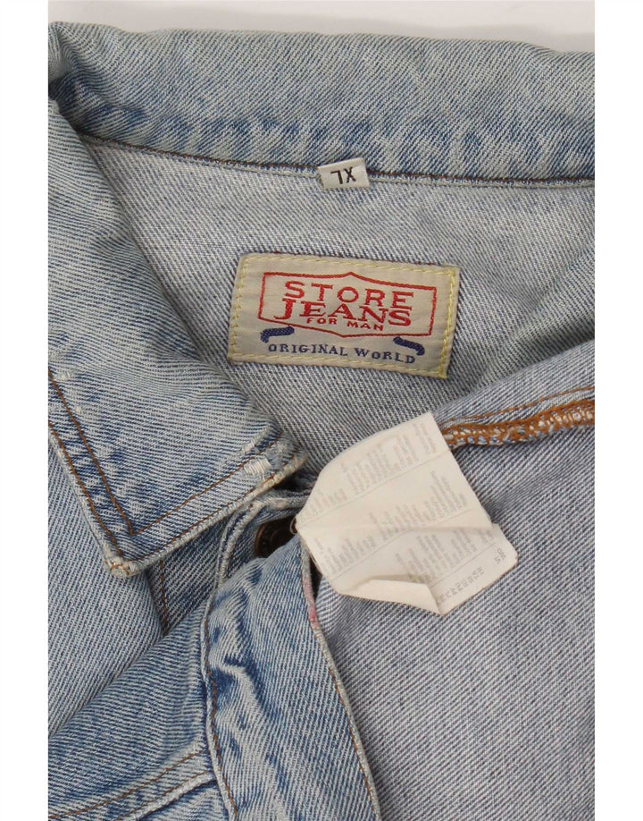 Vintage muška traper jakna UK 42 XL plavi pamuk